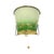 Green Gradient Glass Wall Sconce With Brass Fixture, France 1960s. For Sale - Image 9 of 12