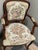 This chair is a Louis XV-style tapestry armchair, a high-quality 20th-century vintage reproduction of a classic 18th-...