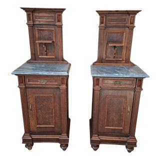 Late 19th Century Temple Bedside Tables, 1890, Set of 2 For Sale