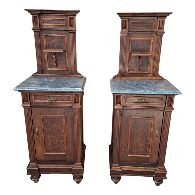 Late 19th Century Temple Bedside Tables, 1890, Set of 2 For Sale