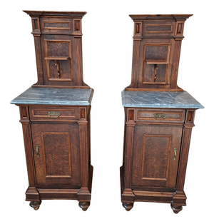 Late 19th Century Temple Bedside Tables, 1890, Set of 2
