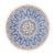 Pasargad DC Light Blue Color Hand Knotted Silk & Wool Round Rug For Sale