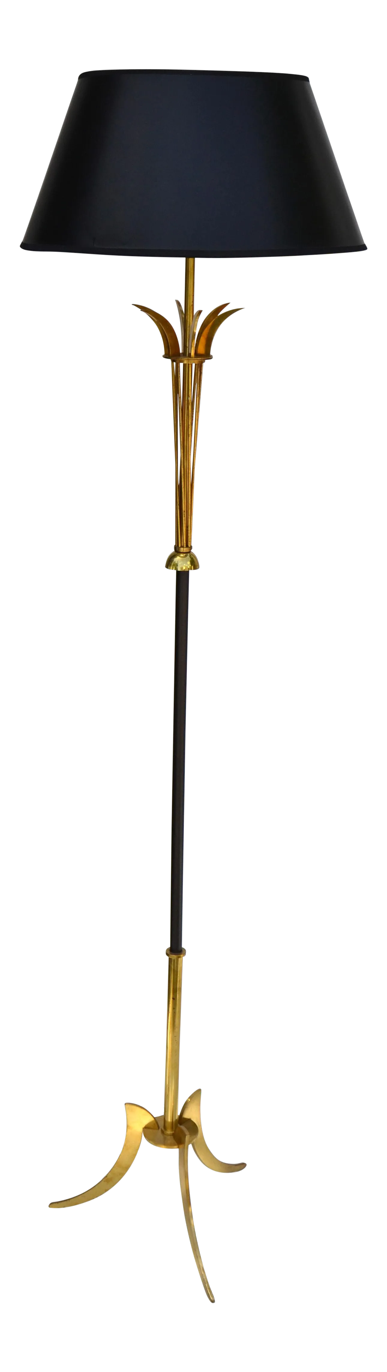 Jean Royère Style Two Tone Patina Brass Bronze French