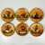 Rustic 1950s Vintage Southwestern Folk Art Boho Chic Peruvian Terra Cotta Salad Plates - Set of 6. For Sale - Image 3 of 12