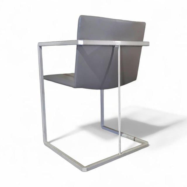 Grey Fabric and White Steel Chairs by Pierre Mazairac & Karel Boonzaaijer for Hennie de Jong, 1970s, Set of 4 For Sale - Image 9 of 17