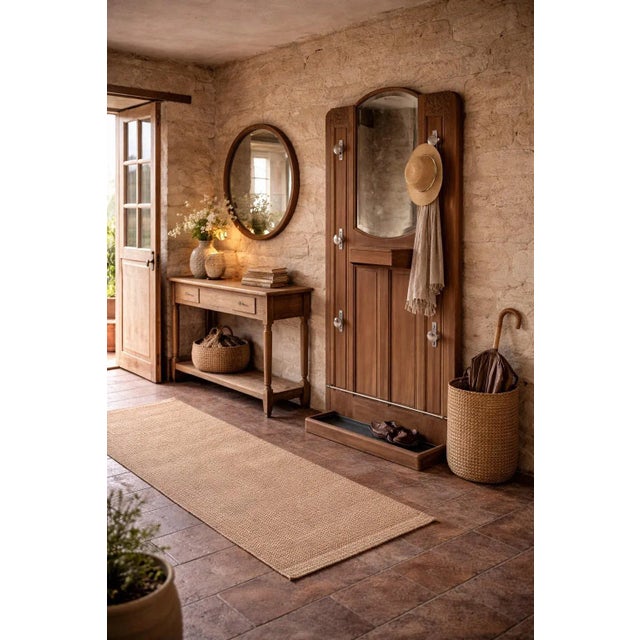 Antique Art Deco Walnut Coat Rack, 1950s For Sale - Image 12 of 13