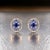 Diamond Sapphire Earrings 14k Gold 3.24 TCW Certified For Sale - Image 10 of 18