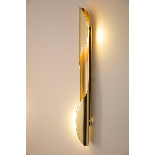 Metal Oblong Torsade Wall Lamp by Jennifer Midoz For Sale - Image 7 of 13