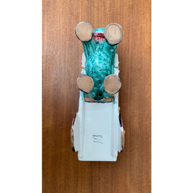 Vintage Italian Handpainted Donkey with Cart Bowl Sculpture from Deruta, Italy For Sale - Image 18 of 18