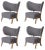 Lounge Chairs by Mazo Design, Set of 4 For Sale