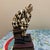 1970s French Art Deco Hand-Painted Harlequin "The Thinker" Jester Bookend For Sale - Image 5 of 10