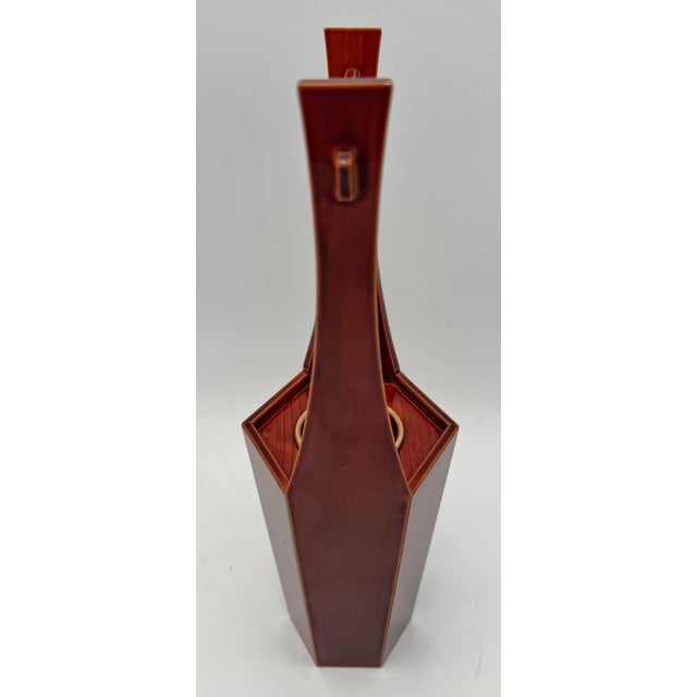 Japanese Hida Shunkei Lacquered Ikebana Vase Stand With Insert For Sale - Image 4 of 9