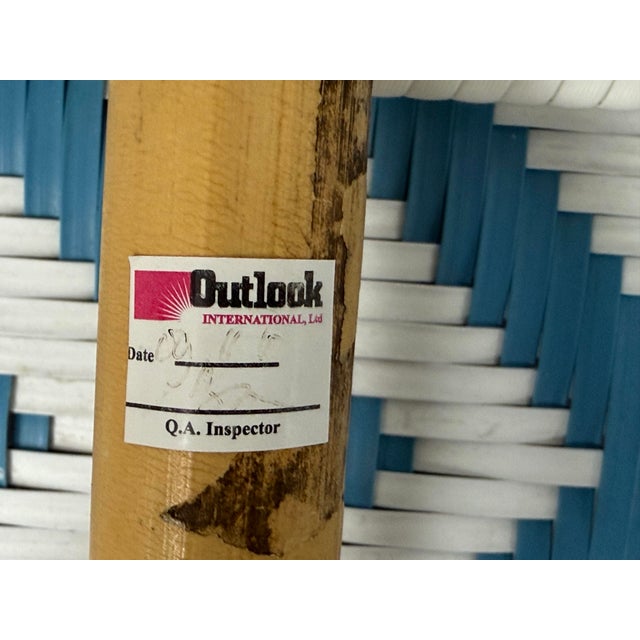 Serena & Lily Chevron Riviera Side Bistro Chairs, Set of Four For Sale - Image 9 of 11