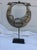 Vintage tribal silver metal necklace on black metal stand. Made by the Yao hill tribe of Hunan province. Necklace...