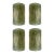 Contemporary Pair of Green Granita Murano Glass and Brass Sconces, Italy For Sale