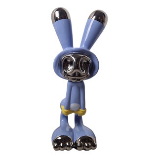 Vintage Coniglieschio Model Sculpture in Glazed Ceramic by Massimo Giacon for Studio Superego, 1990s For Sale
