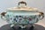 Rare Antique Royal Worcester Hand Painted Chinoiserie Porcelain Tureen, Elaborate Elephant Molded Handles & Dragon Head With Chicken Feet Lid Handle For Sale In Cleveland - Image 6 of 15