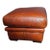 1980s Vintage French Cognac Leather Cushion Ottoman by Roche Bobois For Sale