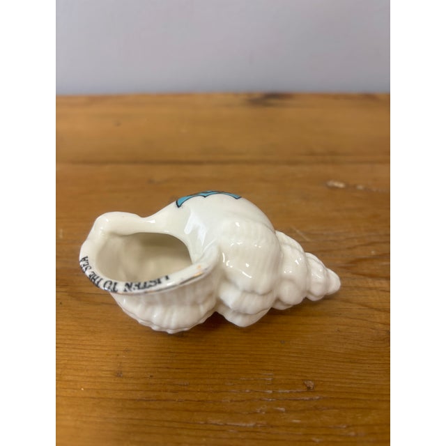 English Vintage English "Listen to the Sea" Porcelain Shell For Sale - Image 3 of 6