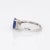 1.78ct Tanzanite Diamond Ring Gemstone Engagement Estate 14k White Gold size 7 For Sale - Image 4 of 7