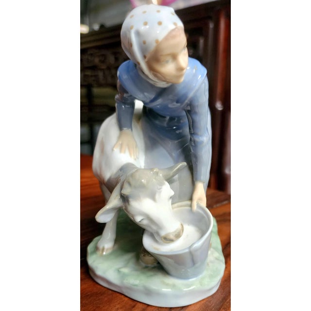 1970s Royal Copenhagen Danish Hand-Painted Fine Porcelain Figurine For Sale - Image 5 of 13