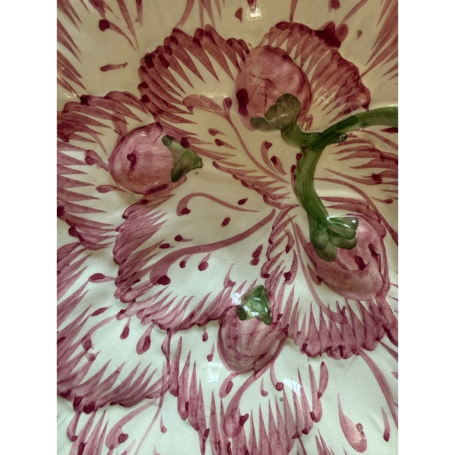 Late 20th Century Vintage Neuwirth Majolica Strawberry Plates - a Pair For Sale - Image 5 of 8
