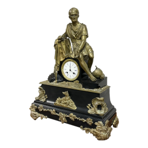 Antique “Horatius & the Fall of Rome” French Empire Bronze Mantel Clock