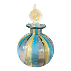 Mid-Century Italian Venetian Murano Glass Fasce Verticale Perfume Bottle