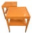 Glossy Hermes Orange Square Two Tier End Tables -a Pair For Sale