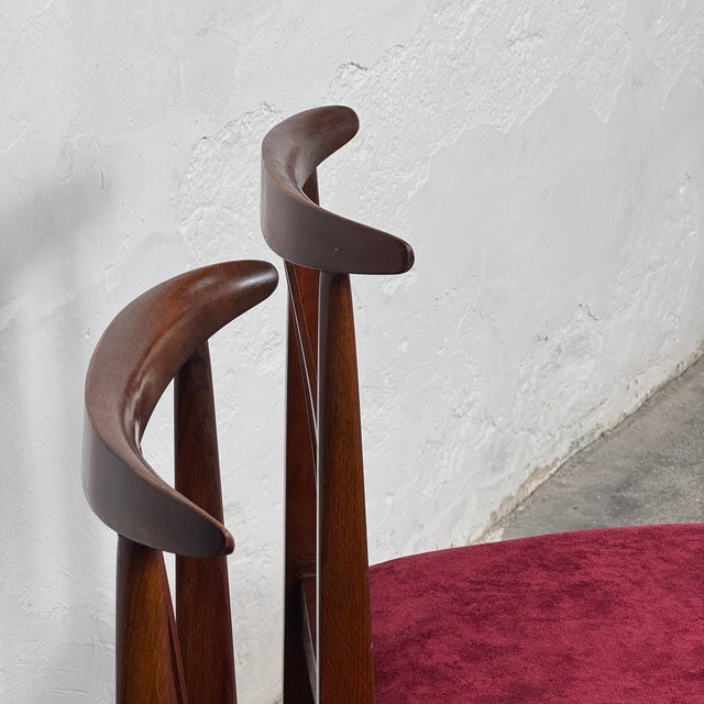 Wood Polish Dining Chairs attributed to M. Zielinski, 1960s, Set of 5 For Sale - Image 7 of 9