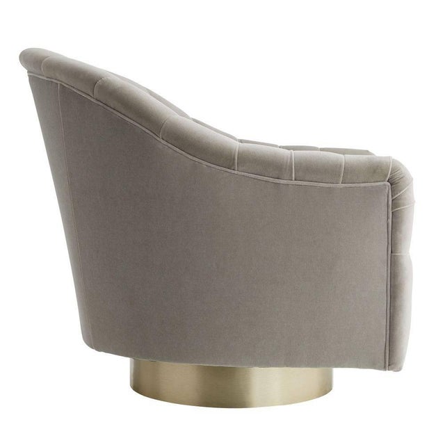 Arteriors Home Arteriors Home Springsteen Chair Flint Velvet Champagne Swivel For Sale - Image 4 of 9