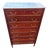 19th Century Federal Neoclassical Mahogany Tall Chest W Marble Top For Sale