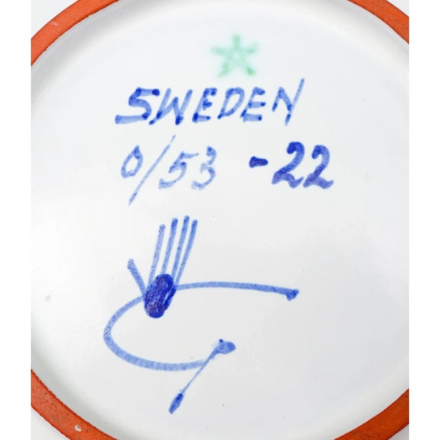 White Mid 20th Century Stig Lindberg Gustavsberg Sweden Leaf Art Pottery Bowl Dish For Sale - Image 8 of 12