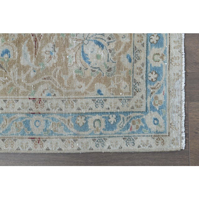 Brown 1970s Vintage Persian Handmade Wool Cotton Brown Area Rug For Sale - Image 8 of 11