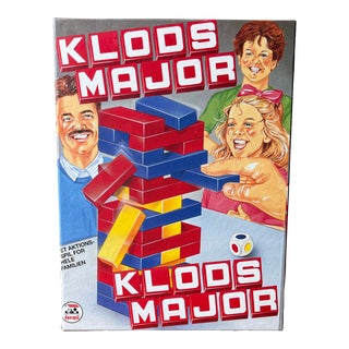 1980s Klods Major Stacking Tower Dice Danish Game, Made in Denmark For Sale