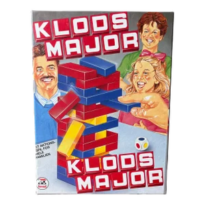 1980s Klods Major Stacking Tower Dice Danish Game, Made in Denmark