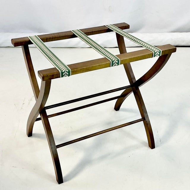 1970s Vintage Boho Chic English Style Folding Luggage Rack For Sale - Image 6 of 12