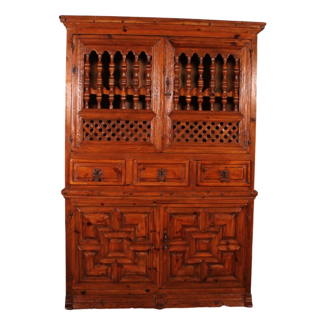 Antique Spanish Wooden Cupboard For Sale