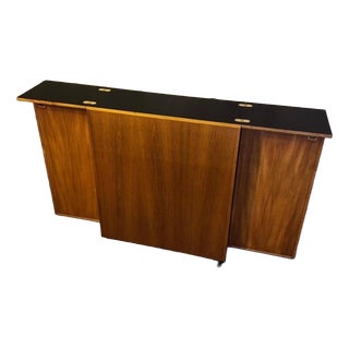 Vintage Danish Teak Fold-Out Bar Drinks Cabinet, 1960s For Sale