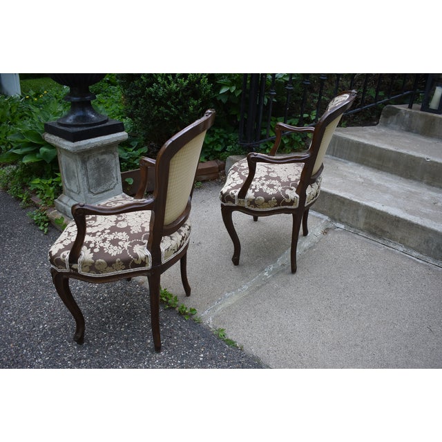 Pair of Louis XV Fruitwood Armchairs of the 18th Century For Sale - Image 10 of 17