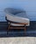 White Mid Century Modern Low Walnut Frame Barrel Lounge Chair For Sale - Image 8 of 11