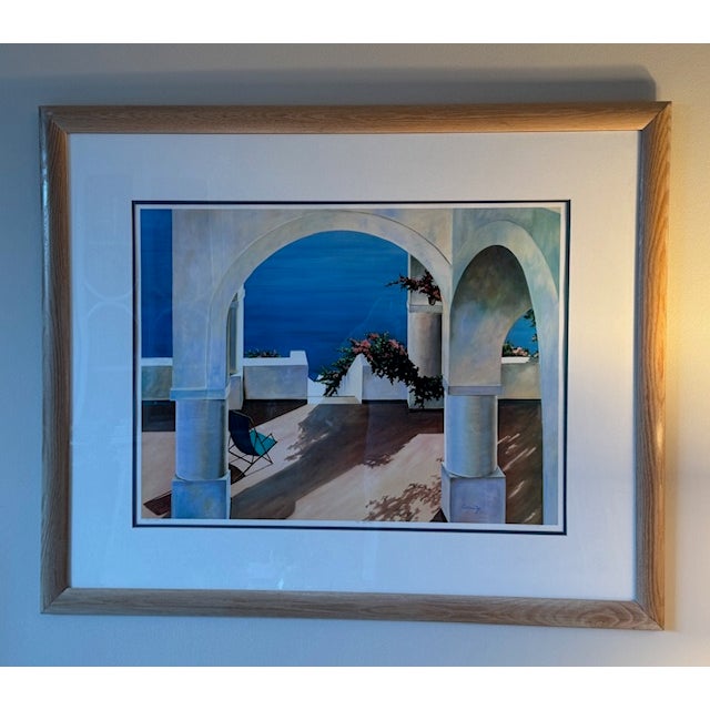 Coastal Late 20th Century Coastal Seriograph Painting For Sale - Image 3 of 5