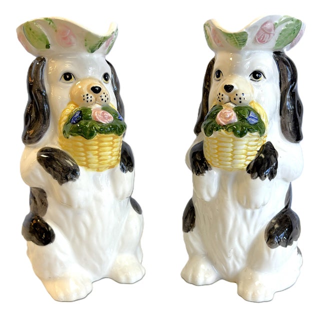 C1993 Haldon Group Ceramic Dog Pitcher For Sale - Image 12 of 18