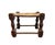 Antique Folk Art Style Wood & Seagrass Rope Stool / Footstool / Ottoman For Sale - Image 4 of 9