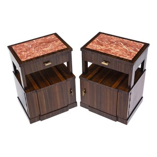 Mid-Century Modern Italian Bedside Cabinets, 1950, Set of 2 For Sale