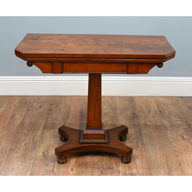 William IV Card Table in Mahogany, 1840 For Sale - Image 3 of 10