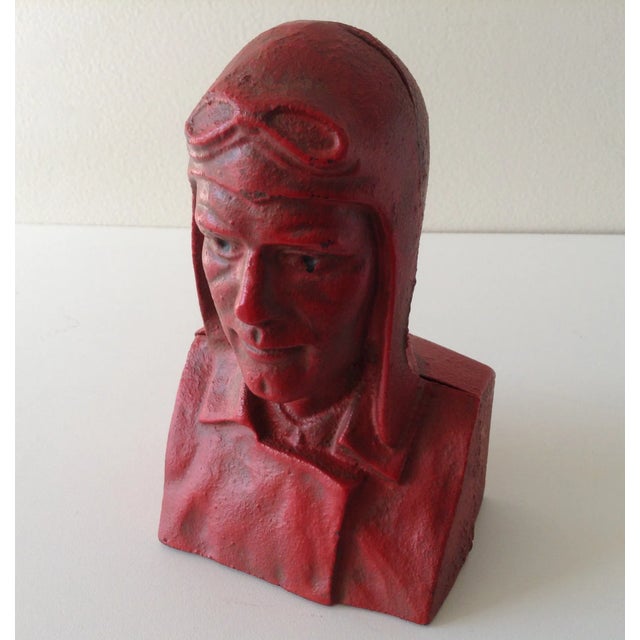 C.1928 Charles Lindbergh Cast Iron Bank For Sale - Image 11 of 11