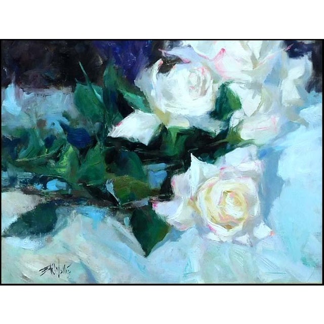 "Roses" by Eric Wallis Original Oil on Board Hand signed by the artist Art Size: 23" x 26" Canvas Size: 12" x 16" Custom...