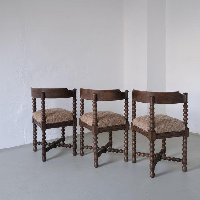 Wood Antique Bobbin Corner Chair For Sale - Image 7 of 15