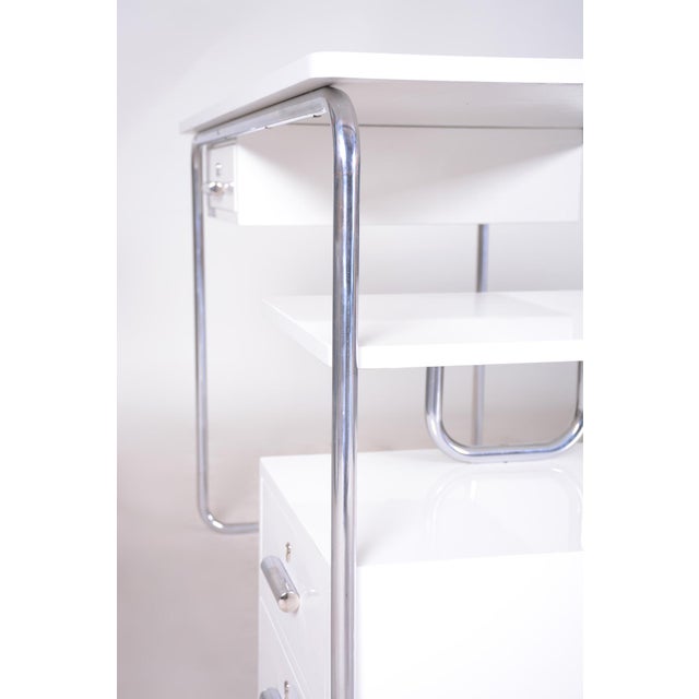 Bauhaus Writing Desk in Chrome, Steel and Wood, Germany, 1930s For Sale - Image 13 of 14